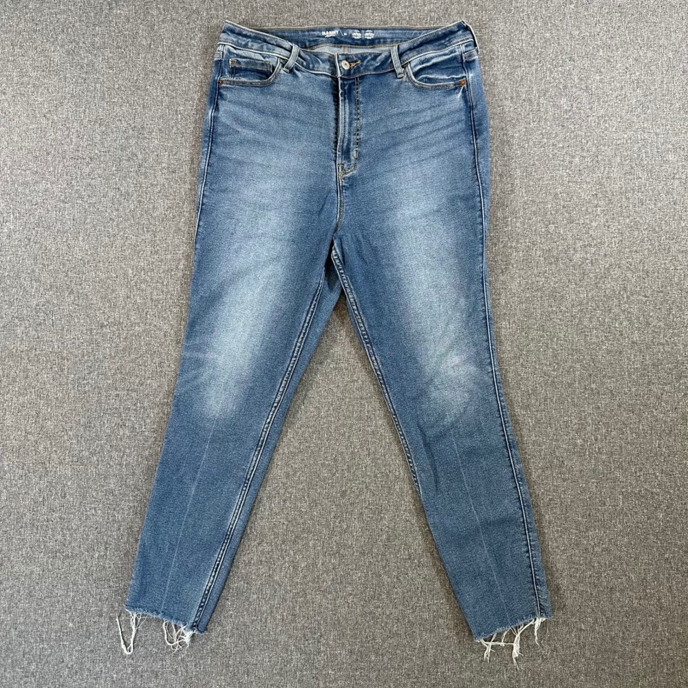 Old Navy Jeans Womens 14 Rockstar Super Skinny Blue Extra High Rise 360 Stretch